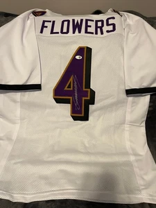Zay Flowers Signed Baltimore Ravens Custom Jersey JSA COA Size XL - Picture 1 of 4