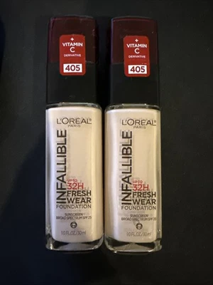 (2-Pack) L'OREAL - Infallible Fresh Wear Foundation - 405 Porcelain - Image 1 of 2