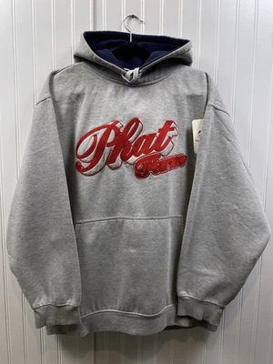 Sudadera con capucha vintage Y2K Phat Pharm para hombre grande gris puntada de cadena hechizo hip hop Foto 1 de 4