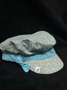 Kangol Women's Cotton Floral Fisherman Hat Size Medium Green Blue Newsboy - Picture 1 of 7
