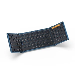 Foldable Bluetooth Keyboard, XK01 Folding Wireless Portable Keyboard with Num... - Picture 1 of 9