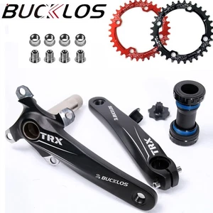 MTB Road Bike Crankset 104bcd 32-42t Narrow Wide Single Chainring 170mm Crank US - Picture 1 of 17