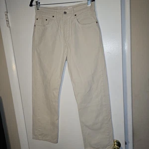 Vintage Y2K 505 Levi’s Jeans Mens Sz 30x27 Off White Denim 100% Cotton Retro 90s - Picture 1 of 7