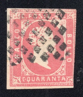 Italian States Sardinia #3 40c King Victor Emmanuel II Used Presentable Second - Image 1 of 2