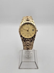Reloj Analógico Pepita Tono Oro Rosa Fecha TOPAZ Hombre Vintage Raro Único Años 80 (BONITO) - Imagen 1 de 20