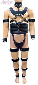 Juego de arnés de pony para hombre - Armadura de cuero para el pecho con hebillas ajustables - Imagen 1 de 5