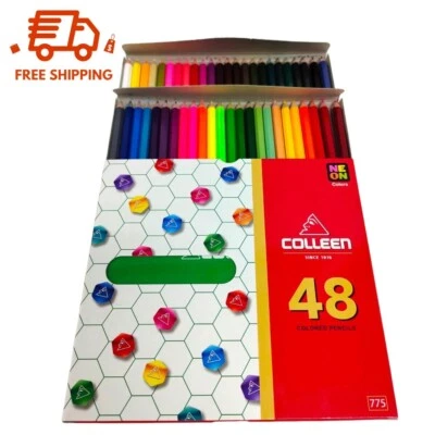 Pencils Colleen 48 Colored Pencils Art Drawing Painting Kids Gift Non-Toxic-775 - Image 1 of 4