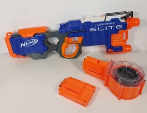 Pistola Nerf N-Strike Elite Hyper Fire 25 tambor de dardos brazo fuerte y clip adicional de 6 dardos - Imagen 1 de 7
