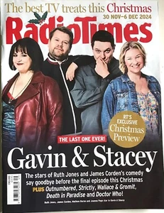 RADIO TIMES GAVIN STACEY Wallace Gromit Dr Who Beatles Nov Dec 2024 TV Magazine - Picture 1 of 4