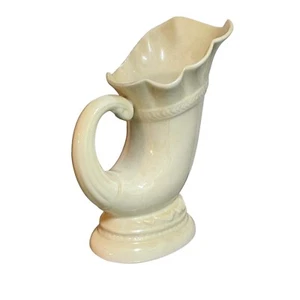 Lenox Cornucopia Porcelain Vase Horn of Plenty Off White Made USA 8.25” #2443 - Picture 1 of 5