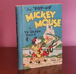 1934 FIRST EDITION, THE POP-UP MICKEY MOUSE IN YE OLDEN DAYS BY WALT DISNEY - Picture 1 of 24