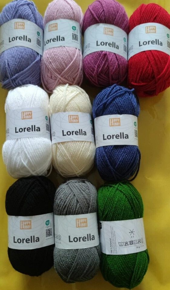 Wolle ,Lorella (HAPPY HOBBY)50g/115 m; Stricken;Häkeln;  TOP Preis !!!!! - Bild 1 von 1