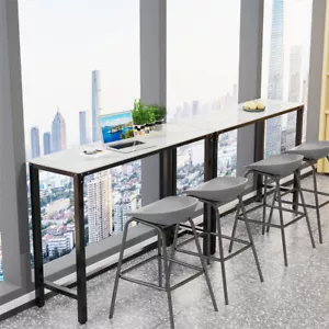 Extra Lang Bartisch Küchentisch Marmor Couchtisch für Wohnzimmer Bistrotisch DE - Bild 1 von 8