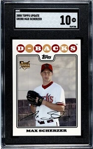 Actualización Topps UH280 Max Scherzer RC SGC 2008 10 gemas como nuevo *3-Cy Young *75,3 guerra - Imagen 1 de 2