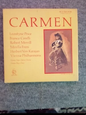 CARMEN RCA VICTOR RED SEAL 3 LP VINYL BOX SET w/BOOK VON KARAJAN LD 6164  - Image 1 of 4