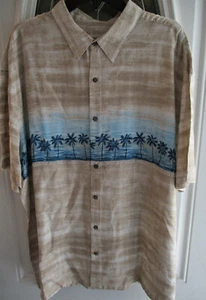 Island Shores Shirt Mens 2XL Button up Hawaiian,Cruise Floral S/S $50 Value NWT - Picture 1 of 3