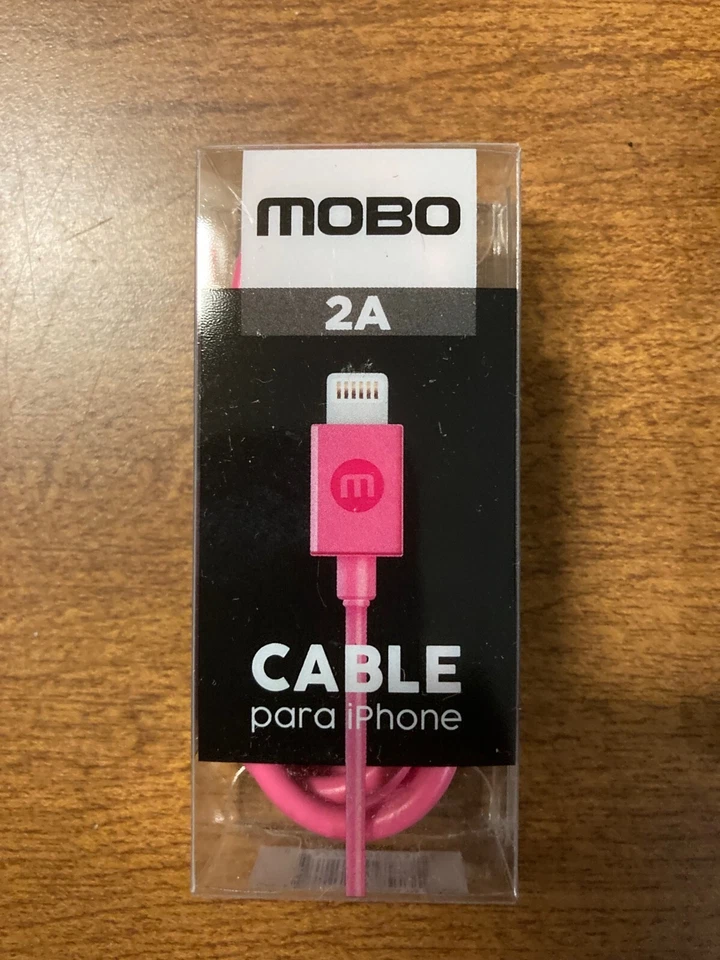 Mobo iPhone Lightning Rapid Charging Cord Cable 3ft 1m pink blue black white - Image 1 of 1