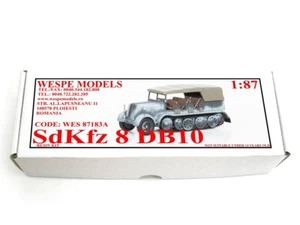 1:87 SdKfz 8 DB10 Wespe Models German half-track military model resin kit 87183A - Picture 1 of 1