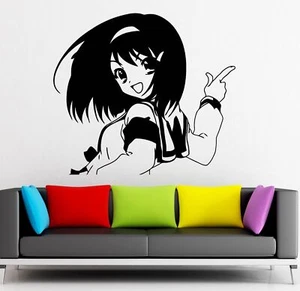 Wall Sticker Vinyl Decal Anime Cartoon Nursery Oriental Girl Manga Teen (ig1477) - Picture 1 of 3