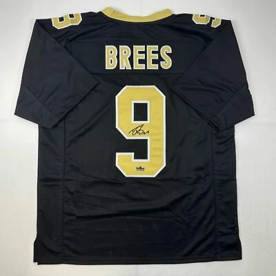Jersey Facsímil Autografiado Drew Brees Nueva Orleans Negro Reimpresión Talla Para Hombre XL Foto 1 de 4