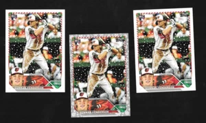 TARJETA DE RADIOCONTROL GUNNAR HENDERSON 2023 TOPPS HOLIDAY NOVATO #H4 X2 Y COPO DE NIEVE METÁLICA - Imagen 1 de 2