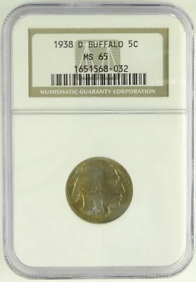 1938-D BUFFALO NICKEL 5C MS65 - Image 1 of 4
