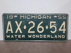 1955 Michigan License Plate Tag - Picture 1 of 1