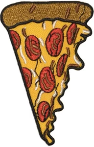 Pizza Pezzo Cibo Formaggio Bambini Sacchetti Giacca Ricamata Applique Cucire Ferro su Patch - Foto 1 di 1
