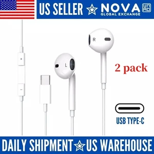 USB C Headphones Wired for Samsung Galaxy A16 5G A15 A55 A35 A25 S25 Ultra S24 - Picture 1 of 8