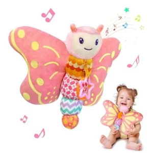 Baby Toys 0-6 Months,Infant Musical Sensory Stuffed Animal with Pink - Picture 1 of 7