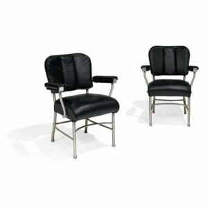Pair Armchair Warren McArthur Rare Model with Hidden Ashtrays - Picture 1 of 12
