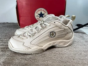 VINTAGE MENS WHITE/GREY CONVERSE CHUCK TAYLOR ALLSTAR CLASSIC TRAINER OX SIZE 10 - Picture 1 of 10