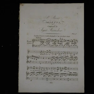 hoja de canciones antigua PERUCCHINI il bosco, c.1828 - Imagen 1 de 1