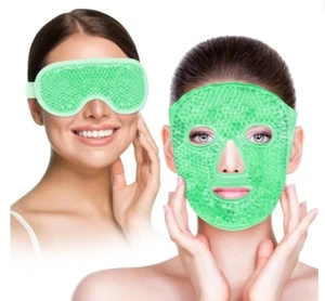 Colding Ice Face Mask and Cooling Eye Mask for Puffy Eyes & Migraine Relief Gel - Picture 1 of 6