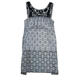 Top Abercrombie & Fitch Talla XS Negro Blanco Sin Mangas Floral - Imagen 1 de 4