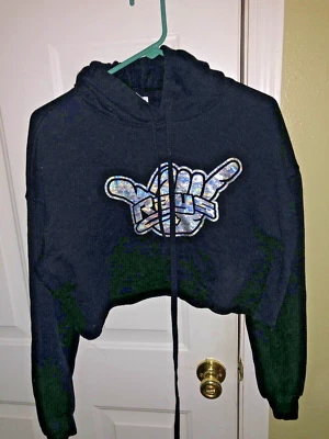 Bella Mujer Sudadera Recortada Talla S Foto 1 de 4