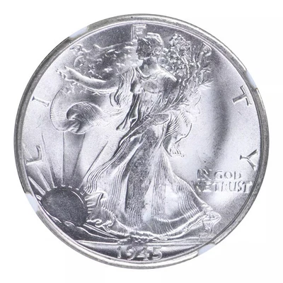 1945 S Walking Liberty Half Dollar NGC MS-67 - Image 1 of 4