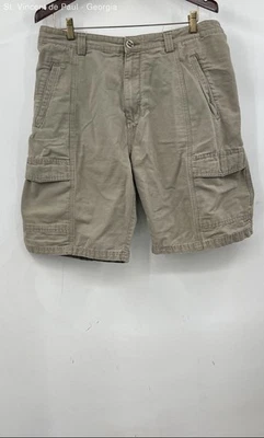 Jachs Beige 100% Cotton Slash Pocket Cargo Shorts Men's 34 Y2K 9" Inseam - Image 1 of 4