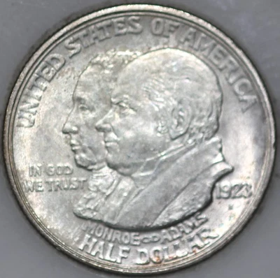 1923-S Commemorative Half Dollar Monroe-Adams 90% Silver As Shown - Image 1 of 2