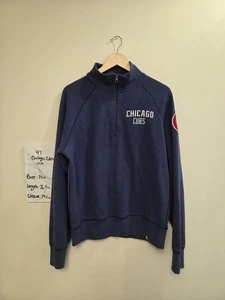 Chicago Cubs Pullover Sweater Herren mittelblau Fleece Quarter Zip 47 Marke - Bild 1 von 9