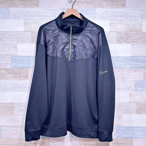 Nike Golf Tour Performance Half Zip Pullover Jacke Schwarz Dri Fit Herren XXL 2XL - Bild 1 von 7