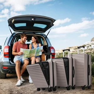 25% OFF! Dreiteiliges Gepäckset – Innovatives Front-Öffnungs-Design + klappbare - Bild 1 von 15