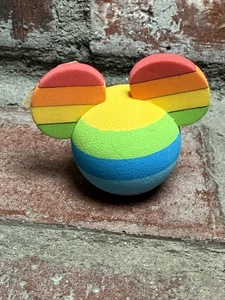 Disney Mickey Mouse Head Ears Rainbow Pride LGBTQ Car Antenna Ball Topper 2.5" - Picture 1 of 3