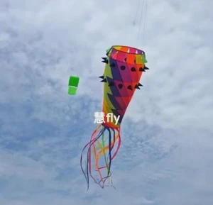 8m Great Turbine Rainbow Giant Slowly Rotating Turbine Windsock Kite accessories - Picture 1 of 6