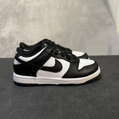 Nike Dunk Low Shoes Youth Size 13C Black White Panda Sneakers Kids CW1588-100 - Image 1 of 4