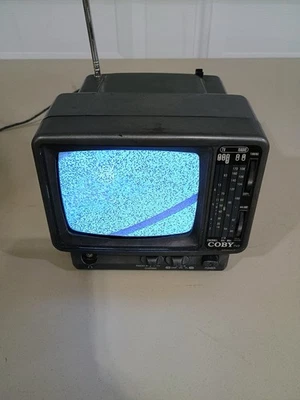 Coby CX-TV2 Portable 5 inch Black & White Television & AM FM Radio - Image 1 of 4