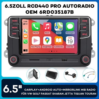 Carplay Android Auto Radio RCD440 PRO 187B RCD360 PROFür VW Golf Sharan Tiguan - Bild 1 von 4