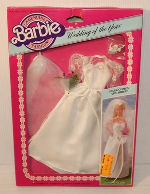 Vestido Blanco Barbie BODA DEL AÑO 1982 Mattel Vintage, #5743, Nuevo Foto 1 de 4