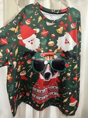 Christmas Dog Sweatshirt Size 30 - 32 - Image 1 of 4