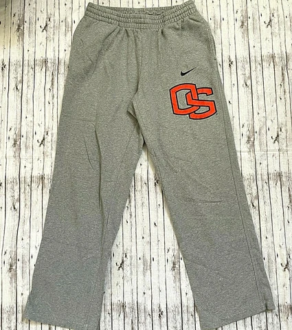 Nike  Oregon State Beavers Men's Gray Orange Sweatpants Size Medium M Pockets Cover
